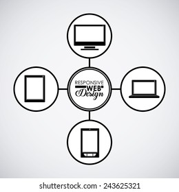 Technology design over white background, vector illustration.