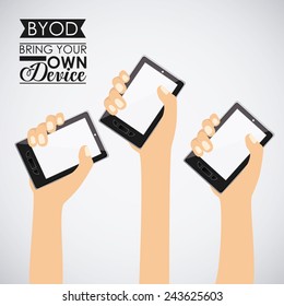 Technology design over white background, vector illustration.