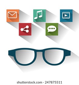 Technology design over white background ,vector illustration.