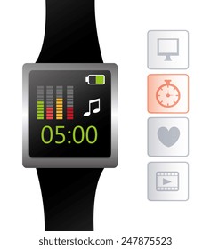 Technology design over white background ,vector illustration.