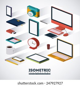 Technology design over white background, vector illustration.