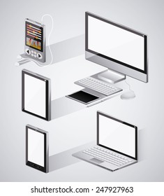 Technology design over white background, vector illustration.