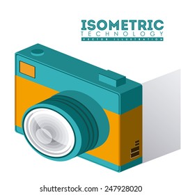 Technology design over white background, vector illustration.