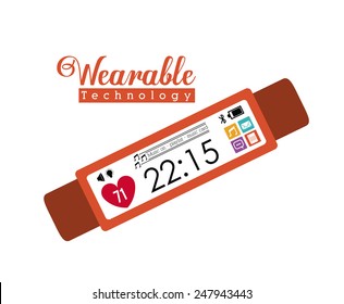 Technology design over white background, vector illustration.