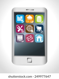 Technology design over white background, vector illustration.