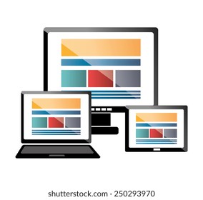 Technology design over white background, vector illustration.