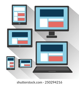 Technology design over white background, vector illustration.