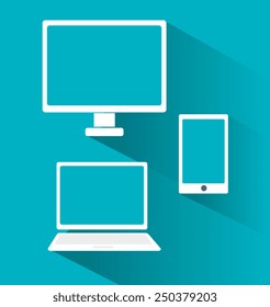 Technology design over white background, vector illustration.