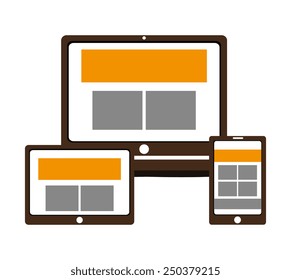 Technology design over white background, vector illustration.