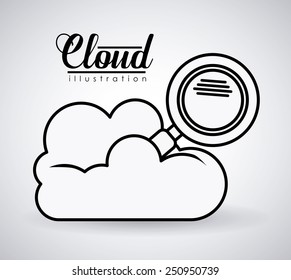 Technology design over white background, vector illustration.