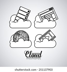Technology design over white background, vector illustration.