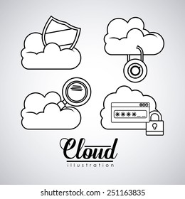 Technology design over white background, vector illustration.