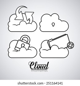 Technology design over white background, vector illustration.