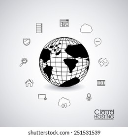 Technology design over white background, vector illustration.