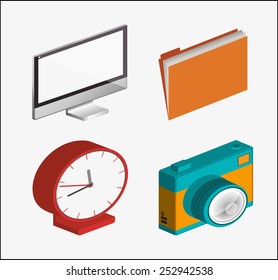 Technology design over white background, vector illustration.