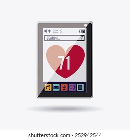 Technology design over white background, vector illustration.