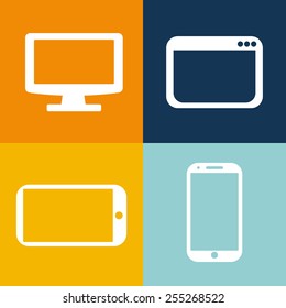 Technology design over white background, vector illustration.