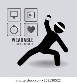 Technology design over white background, vector illustration.