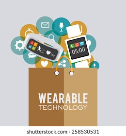Technology design over white background, vector illustration.