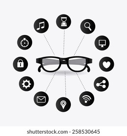 Technology design over white background, vector illustration.