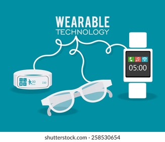 Technology design over white background, vector illustration.