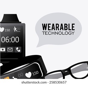 Technology design over white background, vector illustration.