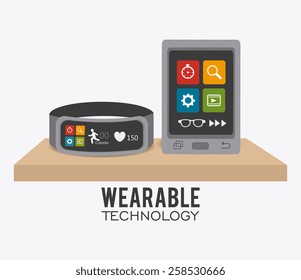 Technology design over white background, vector illustration.