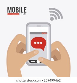 Technology design over white background, vector illustration.