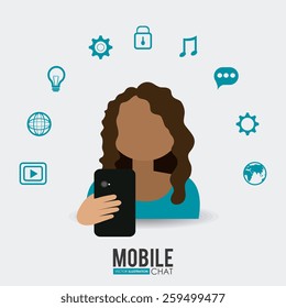 Technology design over white background, vector illustration.