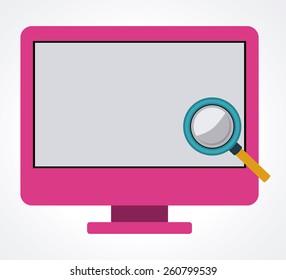 Technology design over white background, vector illustration