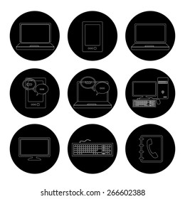 Technology design over white background, vector illustration