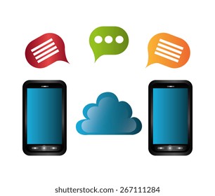 Technology design over white background, vector illustration.