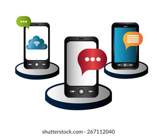 Technology design over white background, vector illustration.