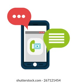 Technology design over white background, vector illustration.