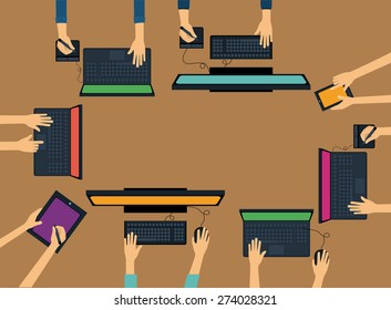 Technology design over white background, vector illustration