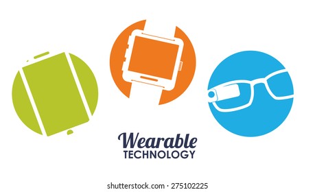 Technology design over white background, vector illustration.