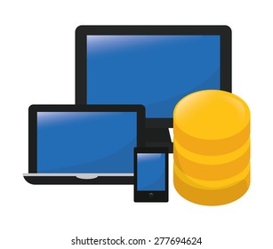 Technology design over white background, vector illustration.
