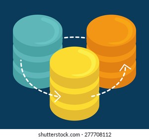 Technology design over white background, vector illustration.