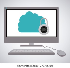 Technology design over white background, vector illustration