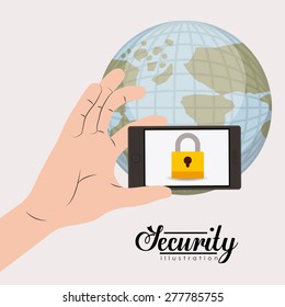 Technology design over white background, vector illustration