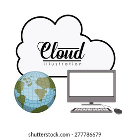 Technology design over white background, vector illustration