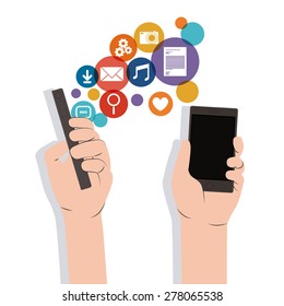 Technology design over white background, vector illustration