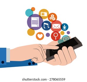 Technology design over white background, vector illustration