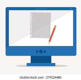 Technology design over white background, vector illustration