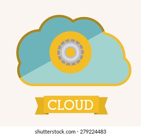 Technology design over white background, vector illustration