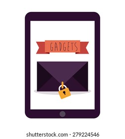 Technology design over white background, vector illustration