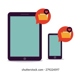 Technology design over white background, vector illustration