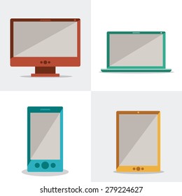 Technology design over white background, vector illustration