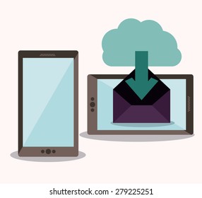 Technology design over white background, vector illustration