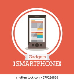 Technology design over white background, vector illustration